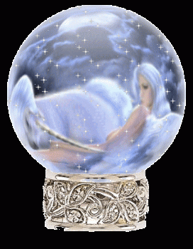 Fée et licorne en globe