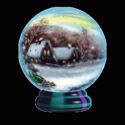 Un globe avec neige